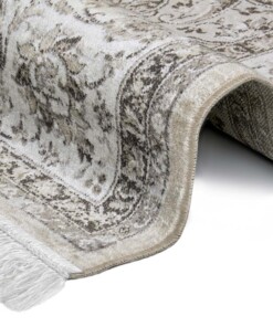 Perzisch tapijt velours Tabriz Casim - beige/crème - close up, thumbnail Perzisch tapijt velours Tabriz Casim - beige/crème - close up, thumbnail