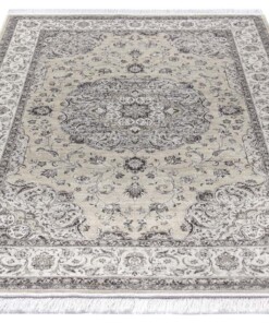 Perzisch tapijt velours Tabriz Casim - beige/crème - overzicht schuin, thumbnail Perzisch tapijt velours Tabriz Casim - beige/crème - overzicht schuin, thumbnail