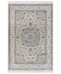 Perzisch tapijt velours Tabriz Casim - beige/crème - overzicht boven
