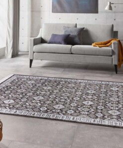 Perzisch tapijt velours Hamadan Saira - donkergrijs - sfeer, thumbnail