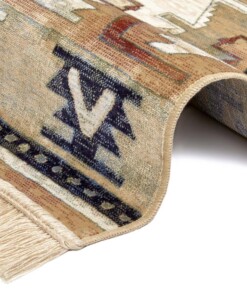 Kelim vloerkleed Ama - beige/multi - close up, thumbnail