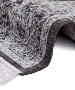 Perzisch tapijt Keshan Derya - zilver/bruin - close up, thumbnail