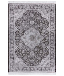 Perzisch tapijt Keshan Derya - zilver/bruin - overzicht boven