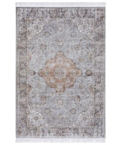Perzisch tapijt Keshan Derya - zilver/blauw - overzicht boven