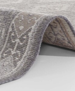 Kelim vloerkleed Karakum - grijs/crème - close up, thumbnail Kelim vloerkleed Karakum - grijs/crème - close up, thumbnail