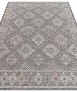 Kelim vloerkleed Karakum - grijs/crème - overzicht schuin, thumbnail Kelim vloerkleed Karakum - grijs/crème - overzicht schuin, thumbnail