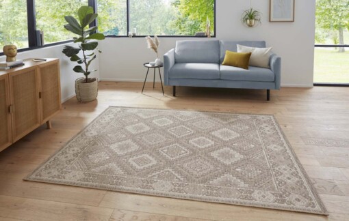 Kelim vloerkleed Karakum - beige/crème - sfeer