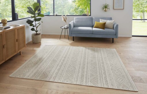 Kelim vloerkleed Maranao - crème/beige - sfeer