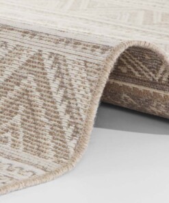 Kelim vloerkleed Maranao - beige/crème - close up, thumbnail