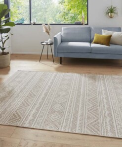 Kelim vloerkleed Maranao - beige/crème - sfeer