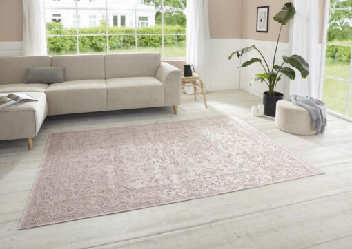 Vintage vloerkleed Machasi - roze - sfeer