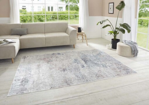 Vintage vloerkleed Chameis - grijs/blauw - sfeer