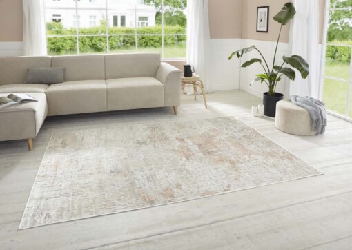 Vintage vloerkleed Chameis - beige/oranje - sfeer