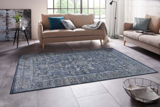 Vintage vloerkleed Modasa - donkerblauw - sfeer