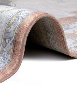 Vintage vloerkleed Sehura - oranje/crème - close up, thumbnail