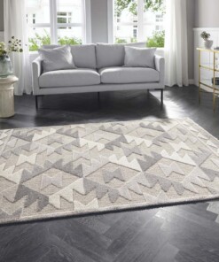 Laagpolig vloerkleed Namago Elle Decoration - beige/grijs - sfeer