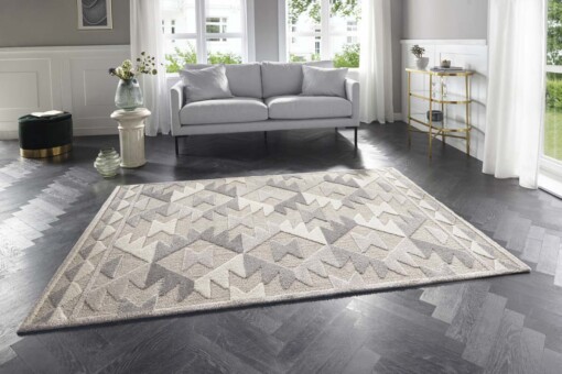 Laagpolig vloerkleed Namago Elle Decoration - beige/grijs - sfeer