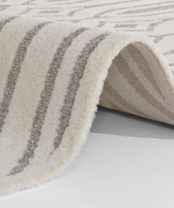 Laagpolig vloerkleed Lantian Elle Decoration - crème/grijs - close up, thumbnail