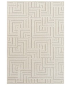 Laagpolig vloerkleed Manipu Elle Decoration - crème - overzicht boven