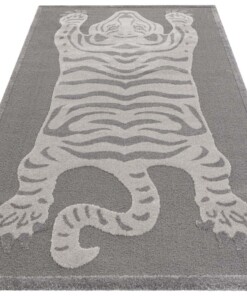 Laagpolig vloerkleed Samayi Elle Decoration - grijs/beige - overzicht schuin, thumbnail Laagpolig vloerkleed Samayi Elle Decoration - grijs/beige - overzicht schuin, thumbnail