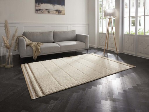 Designer vloerkleed 3D Cassidy - crème/beige - sfeer