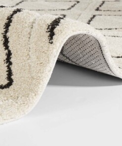 Designer vloerkleed 3D Colin - crème/zwart - close up, thumbnail