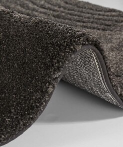 Rond designer vloerkleed 3D Fergus - donkergrijs - close up, thumbnail