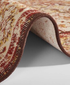 Vintage vloerkleed Samia - rood/multi - close up, thumbnail