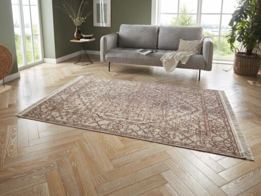 Vintage vloerkleed Miran - bruin/crème - sfeer