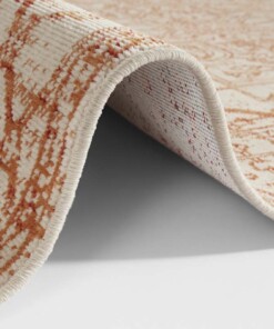 Vintage vloerkleed Miran - roest/crème - close up, thumbnail