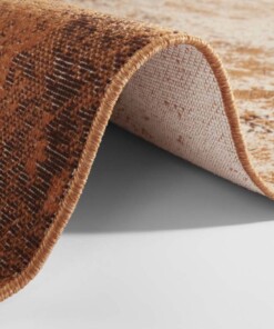 Vintage vloerkleed abstract Robina - roest/crème - close up, thumbnail Vintage vloerkleed abstract Robina - roest/crème - close up, thumbnail