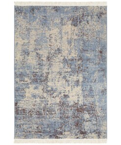 Vintage vloerkleed abstract Robina - blauw/crème - overzicht boven, thumbnail Vintage vloerkleed abstract Robina - blauw/crème - overzicht boven, thumbnail