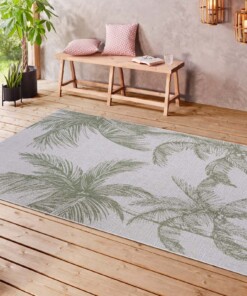 Buitenkleed palm Jaora - grijs/groen - sfeer, thumbnail