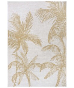 Buitenkleed palm Jaora - grijs/goud - overzicht boven