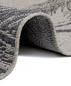 Buitenkleed palm Jaora - grijs/antraciet - close up, thumbnail