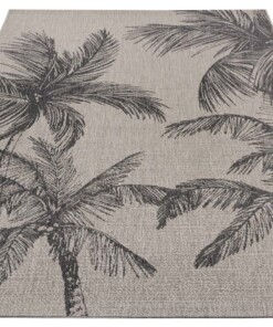 Buitenkleed palm Jaora - grijs/antraciet - overzicht schuin, thumbnail