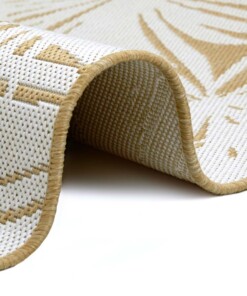 Buitenkleed palm Lagosi - goud/crème - close up, thumbnail