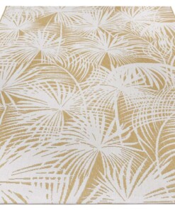 Buitenkleed palm Lagosi - goud/crème - overzicht schuin, thumbnail