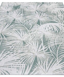 Buitenkleed palm Lagosi - turquoise/crème - overzicht schuin, thumbnail