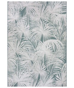 Buitenkleed palm Lagosi - turquoise/crème - overzicht boven, thumbnail