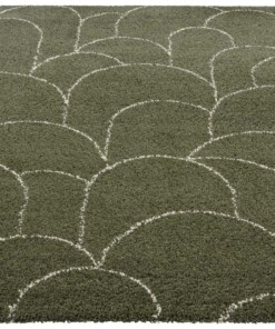 Hoogpolig vloerkleed Thane - olijfgroen - overzicht schuin, thumbnail Hoogpolig vloerkleed Thane - olijfgroen - overzicht schuin, thumbnail