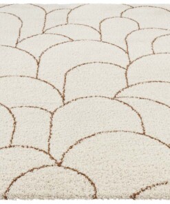 Hoogpolig vloerkleed Thane - crème/bruin - overzicht schuin, thumbnail Hoogpolig vloerkleed Thane - crème/bruin - overzicht schuin, thumbnail