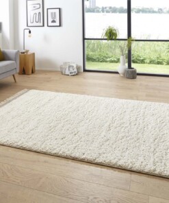 Hoogpolig designer vloerkleed 3D Lompu - crème - sfeer, thumbnail