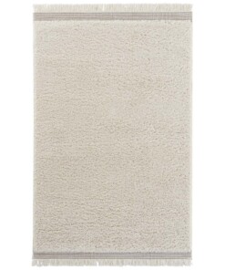 Hoogpolig designer vloerkleed 3D Lompu - crème - overzicht boven, thumbnail