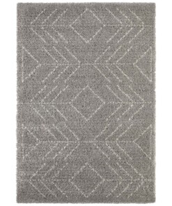 Hoogpolig vloerkleed Toboso - grijs/crème - overzicht boven, thumbnail