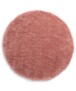 Rond hoogpolig vloerkleed - Cozy Shaggy - roze - overzicht boven, thumbnail