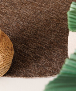 Rond vloerkleed Lush - bruin