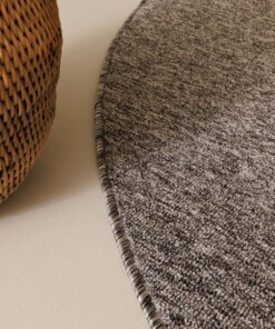Rond vloerkleed Lush - grijs