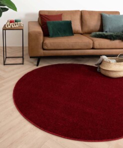 Rond vloerkleed Fine - rood - sfeer