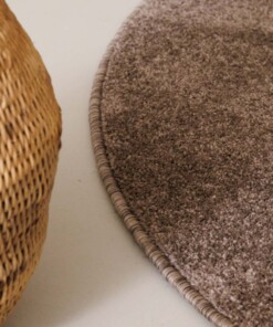 Rond vloerkleed Fine - mokka